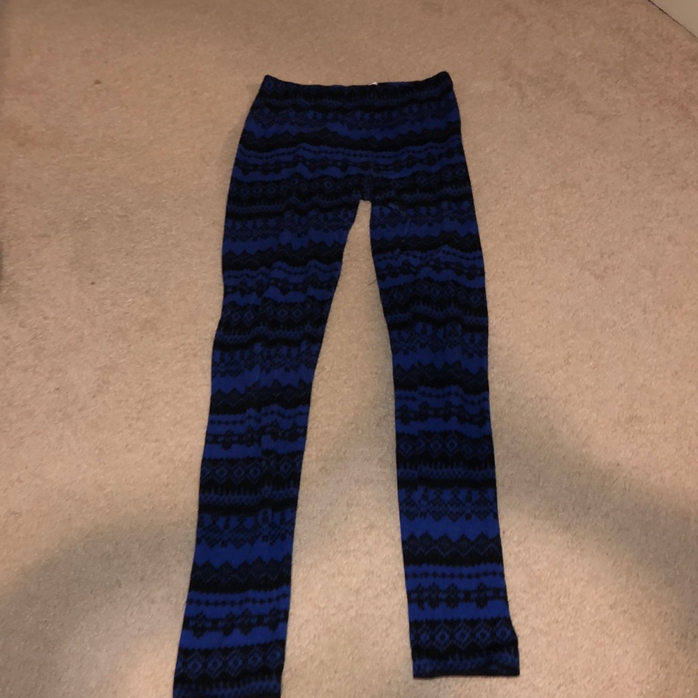 Patterned Blue Pajama Pants